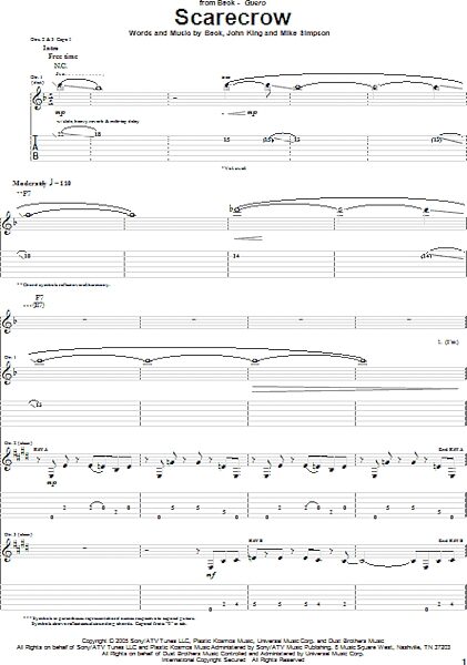 open zoom image for Scarecrow - Guitar TAB, New, Main