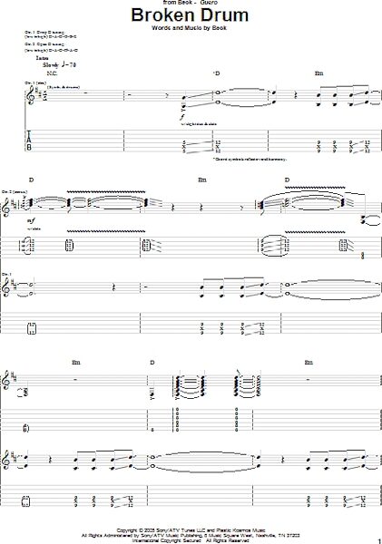 open zoom image for Broken Drum - Guitar TAB, New, Main