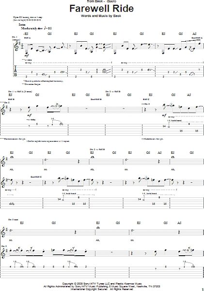 open zoom image for Farewell Ride - Guitar TAB, New, Main