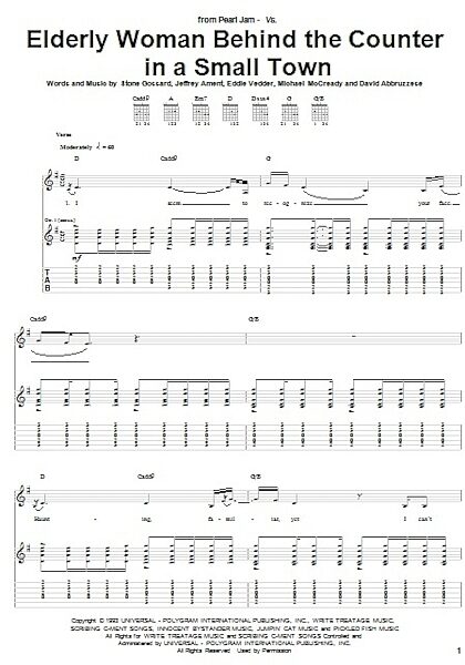 open zoom image for Elderly Woman Behind The Counter In A Small Town - Guitar TAB, New, Main