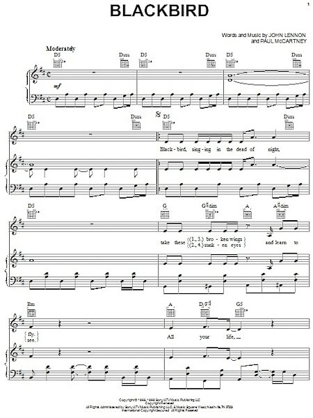 open zoom image for Blackbird - Piano/Vocal/Guitar, New, Main