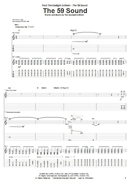 open zoom image for The 59 Sound - Guitar TAB, New, Main