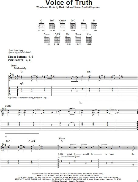 open zoom image for Voice Of Truth - Easy Guitar with TAB, New, Main