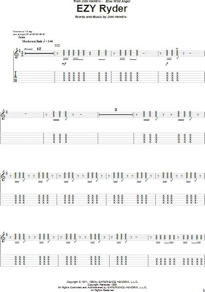 open zoom image for EZY Ryder - Guitar TAB, New, Main