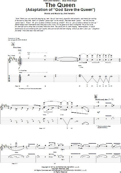 open zoom image for The Queen (Adaptation of "God Save The Queen") - Guitar TAB, New, Main