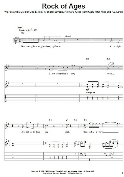 open zoom image for Rock Of Ages - Guitar Tab Play-Along, New, Main