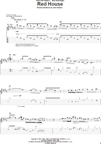 open zoom image for Red House - Guitar TAB, New, Main