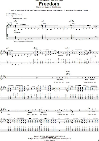 open zoom image for Freedom - Guitar TAB, New, Main