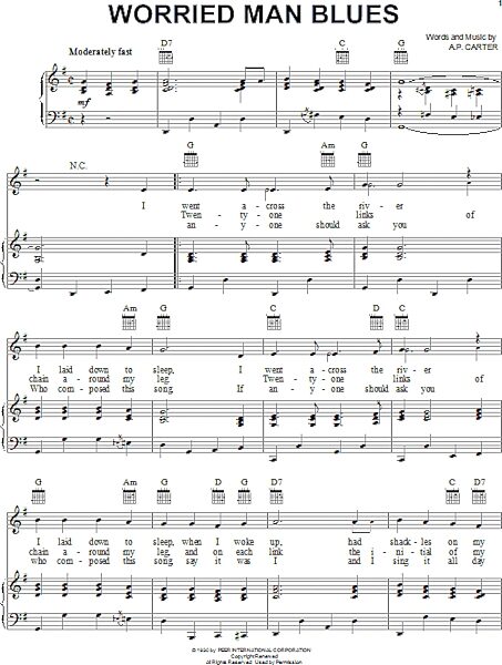 open zoom image for Worried Man Blues - Piano/Vocal/Guitar, New, Main