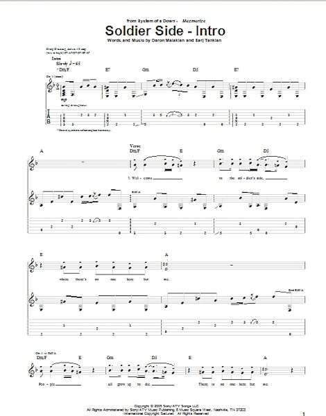 open zoom image for Soldier Side (Intro) - Guitar TAB, New, Main