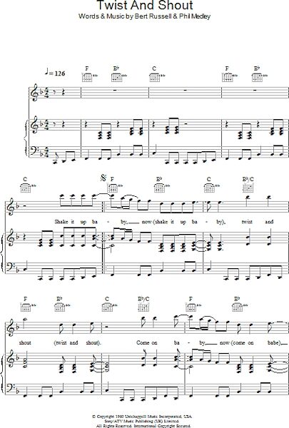open zoom image for Twist And Shout - Piano/Vocal/Guitar, New, Main