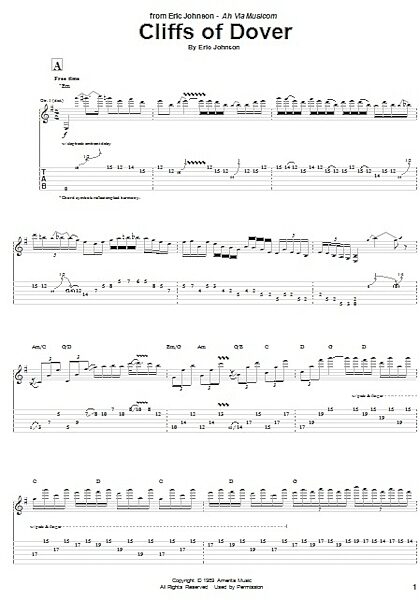 open zoom image for Cliffs Of Dover - Guitar TAB, New, Main