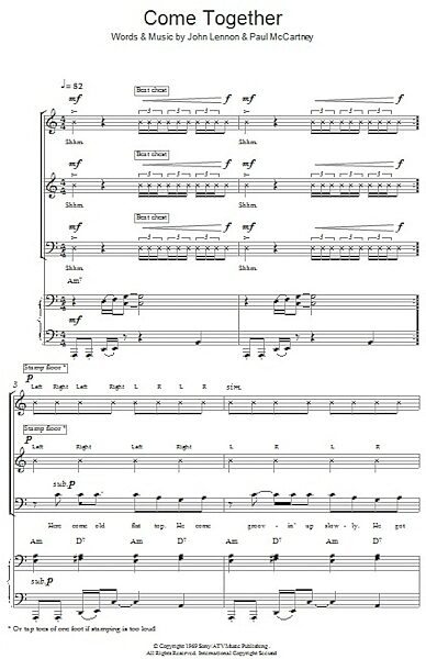 open zoom image for Come Together - Piano/Vocal/Guitar, New, Main
