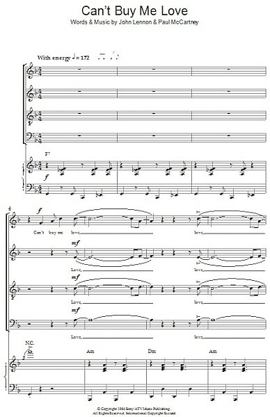 open zoom image for Can't Buy Me Love - Choral, New, Main