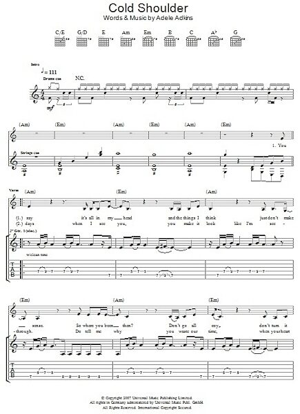 open zoom image for Cold Shoulder - Guitar TAB, New, Main