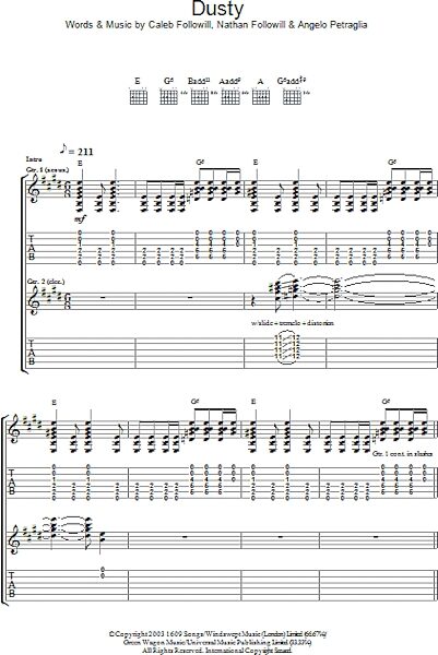 open zoom image for Dusty - Guitar TAB, New, Main