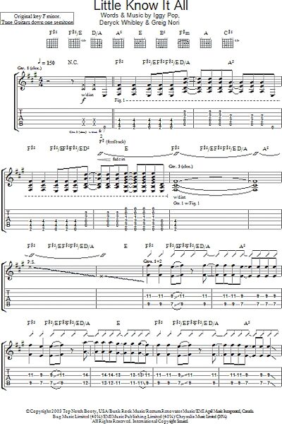 open zoom image for Little Know It All - Guitar TAB, New, Main