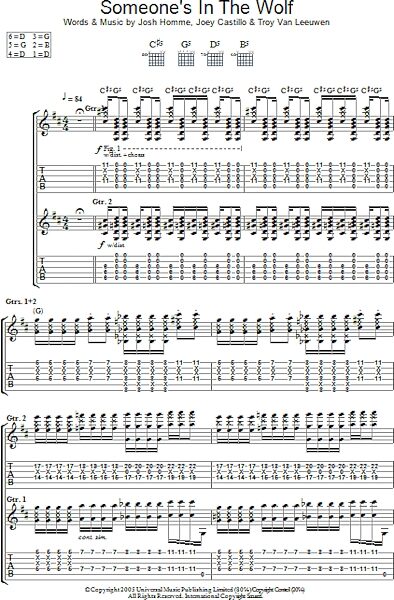 open zoom image for Someone's In The Wolf - Guitar TAB, New, Main