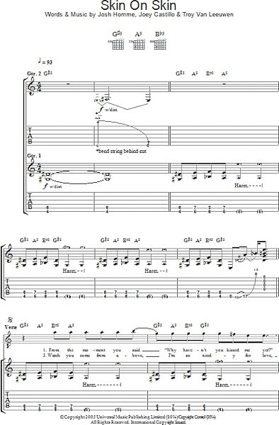 open zoom image for Skin On Skin - Guitar TAB, New, Main