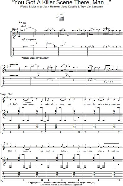 open zoom image for You Got A Killer Scene There, Man - Guitar TAB, New, Main