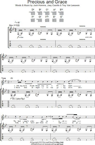 open zoom image for Precious And Grace - Guitar TAB, New, Main