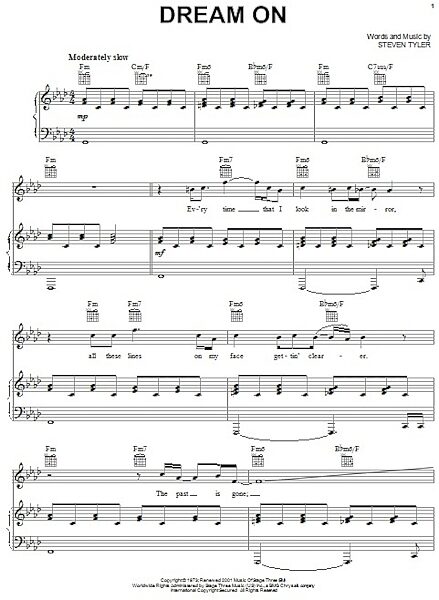 open zoom image for Dream On - Piano/Vocal/Guitar, New, Main