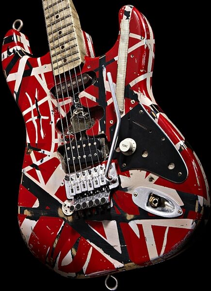 open zoom image for EVH Eddie Van Halen Frankenstein Replica Guitar, Body Angle 1
