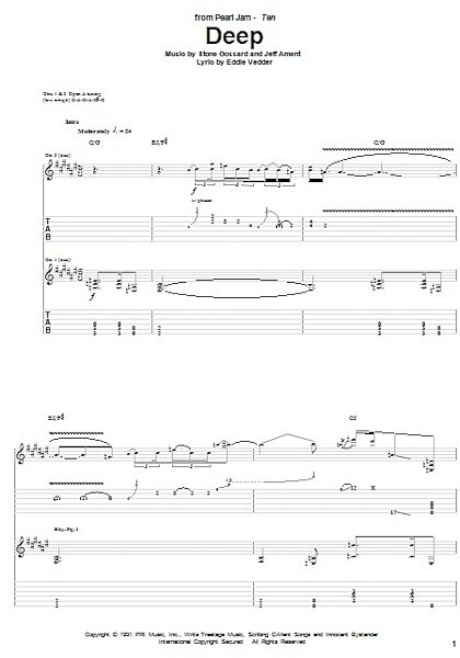 open zoom image for Deep - Guitar TAB, New, Main