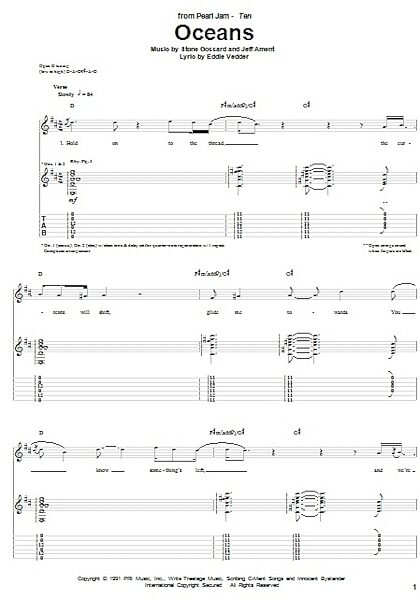 open zoom image for Oceans - Guitar TAB, New, Main