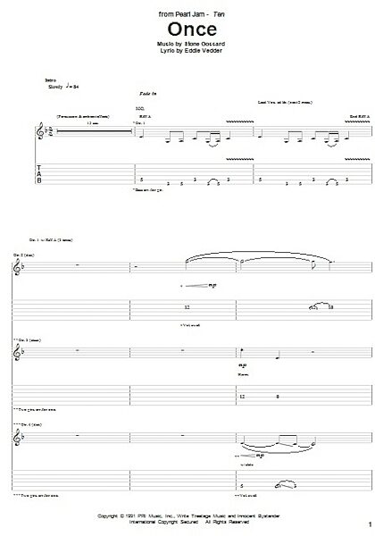 open zoom image for Once - Guitar TAB, New, Main