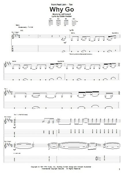 open zoom image for Why Go - Guitar TAB, New, Main
