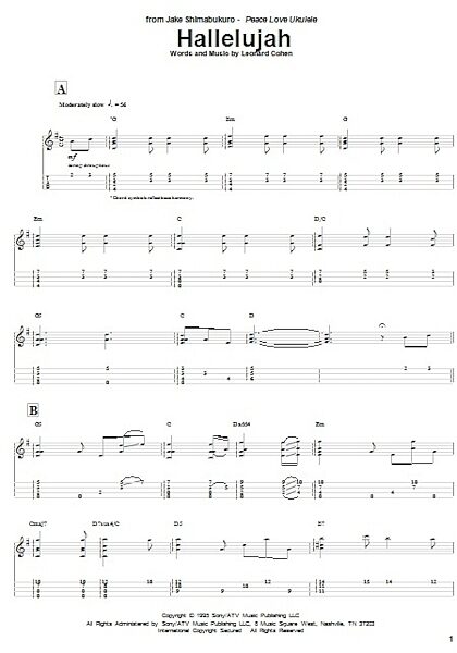 open zoom image for Hallelujah - Ukulele, New, Main