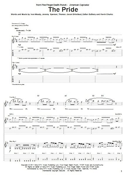 open zoom image for The Pride - Guitar TAB, New, Main