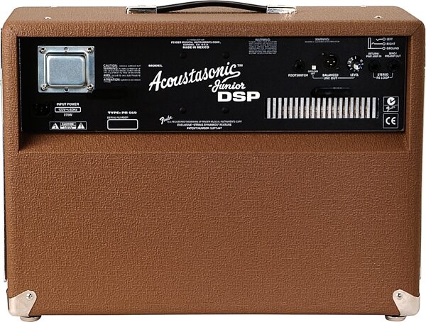 open zoom image for Fender Acoustasonic Junior DSP Acoustic Guitar Amplifier (2x40 Watts, 2x8 in.), Rear