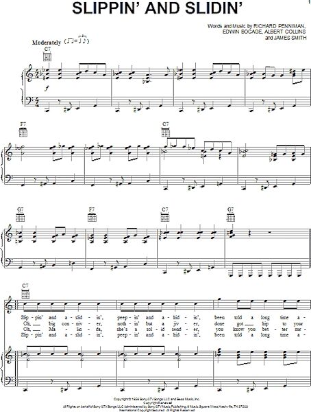 open zoom image for Slippin' And Slidin' - Piano/Vocal/Guitar, New, Main