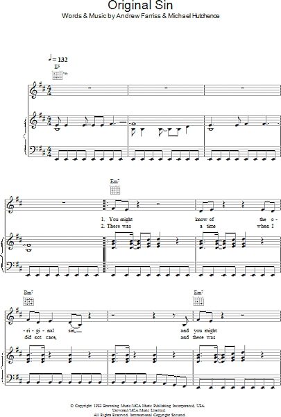 open zoom image for Original Sin - Piano/Vocal/Guitar, New, Main