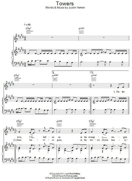 open zoom image for Towers - Piano/Vocal/Guitar, New, Main