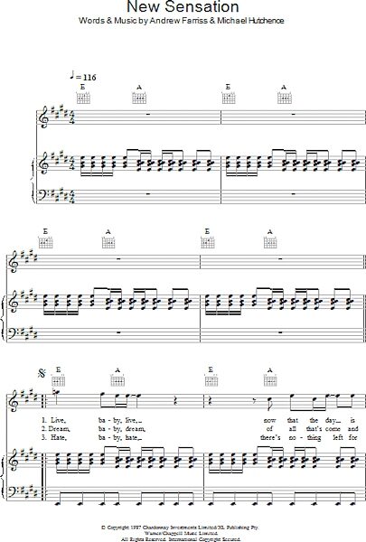 open zoom image for New Sensation - Piano/Vocal/Guitar, New, Main