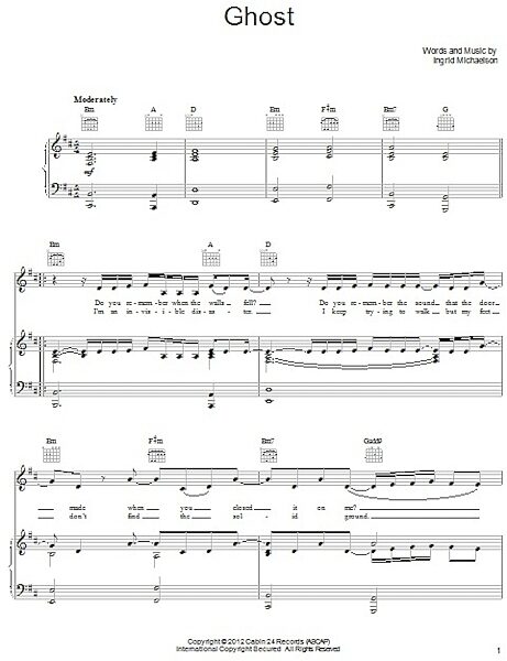 open zoom image for Ghost - Piano/Vocal/Guitar, New, Main