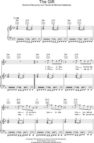 open zoom image for The Gift - Piano/Vocal/Guitar, New, Main