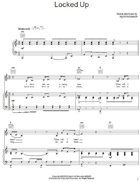 open zoom image for Locked Up - Piano/Vocal/Guitar, New, Main