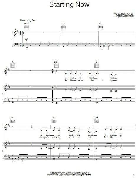 open zoom image for Starting Now - Piano/Vocal/Guitar, New, Main