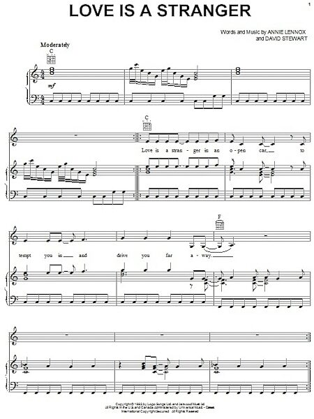 open zoom image for Love Is A Stranger - Piano/Vocal/Guitar, New, Main