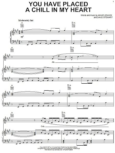 open zoom image for You Have Placed A Chill In My Heart - Piano/Vocal/Guitar, New, Main
