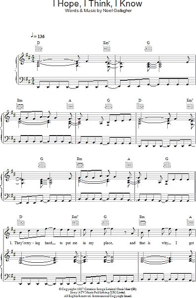 open zoom image for I Hope, I Think, I Know - Piano/Vocal/Guitar, New, Main