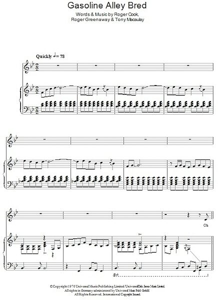 open zoom image for Gasoline Alley Bred - Piano/Vocal/Guitar, New, Main