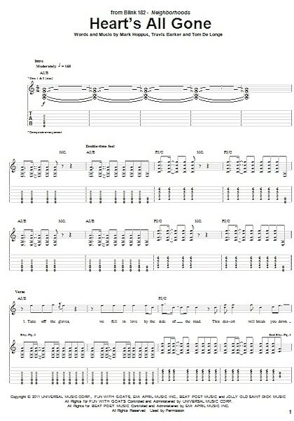 open zoom image for Heart's All Gone - Guitar TAB, New, Main