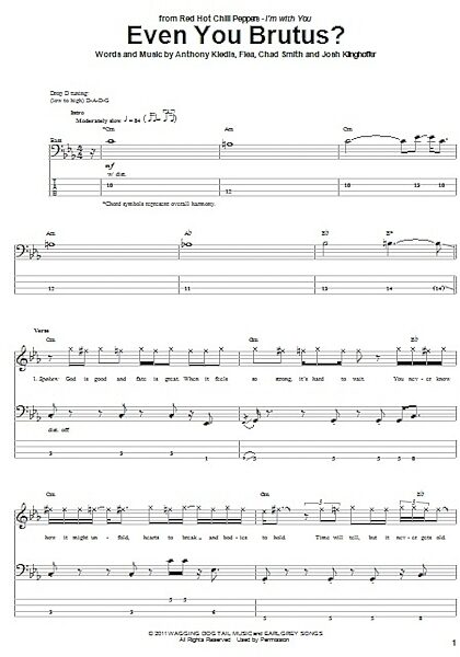 open zoom image for Even You Brutus? - Bass Tab, New, Main