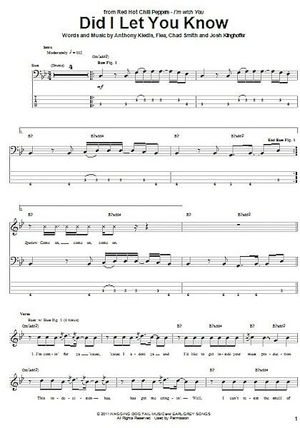 open zoom image for Did I Let You Know - Bass Tab, New, Main