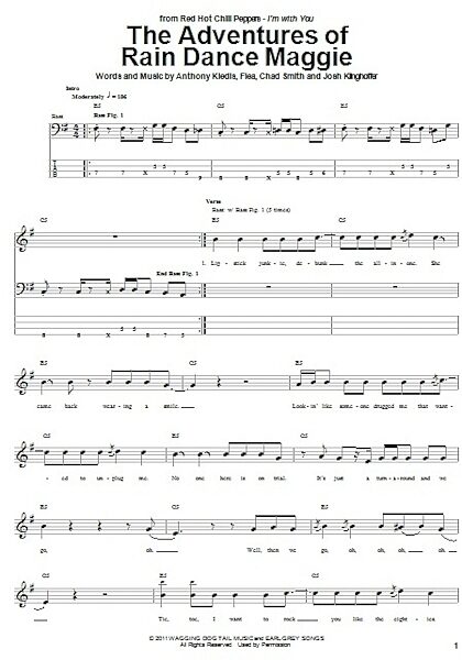 open zoom image for The Adventures Of Rain Dance Maggie - Bass Tab, New, Main